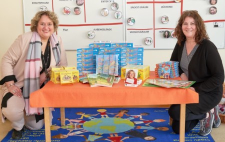 Kerstin Tack spendet 1000 Euro an AWO Kita Dunantstrasse Corona Zeit